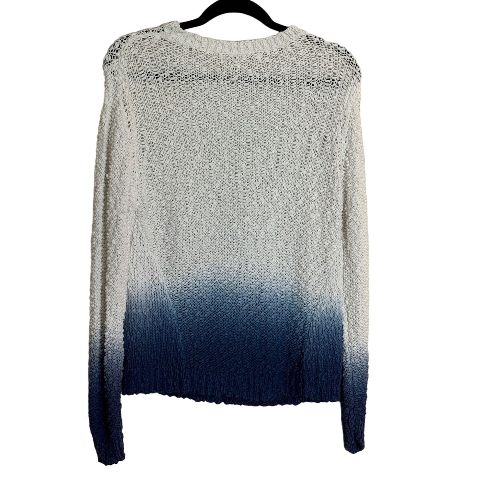 Boston Proper Boston Proper Ombré Knit Sweater White Blue Size M Size M / US 6-8 / IT 42-44 - 2 Thumbnail