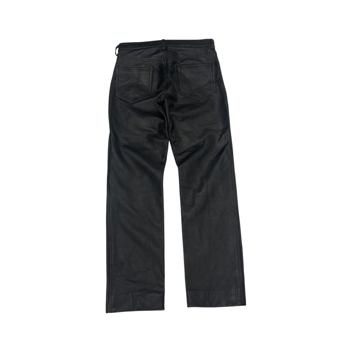 Japanese Brand Vintage 90s Dog House Leather Pants Size US 32 / EU 48 - 2 Thumbnail