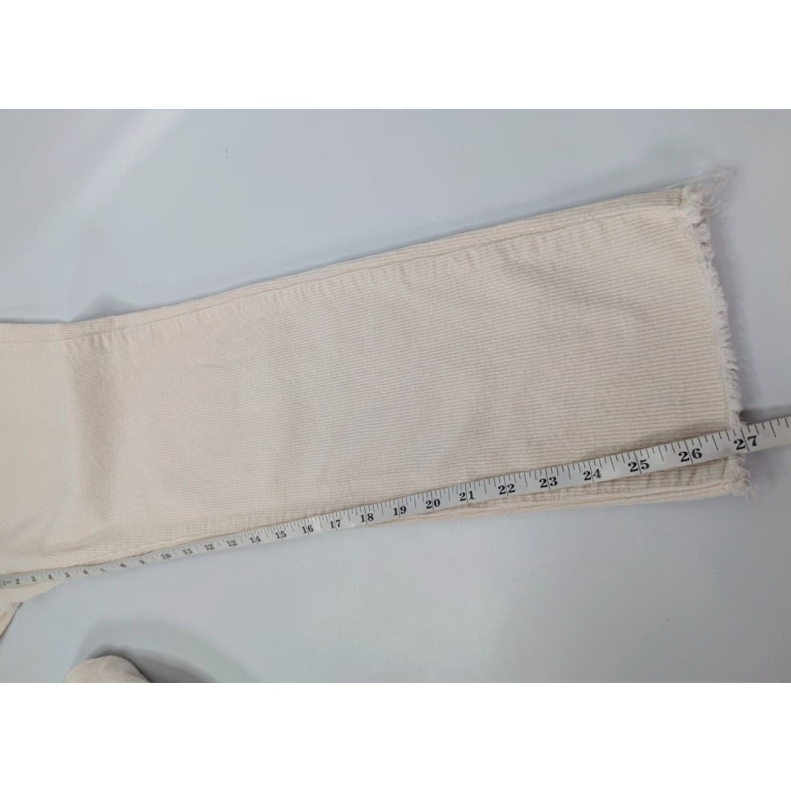Vintage Circle of Trust Womens Pants Amber Rib Corduroy Drawstring Ivory 27 Size 27" / US 4 / IT 40 - 5 Thumbnail