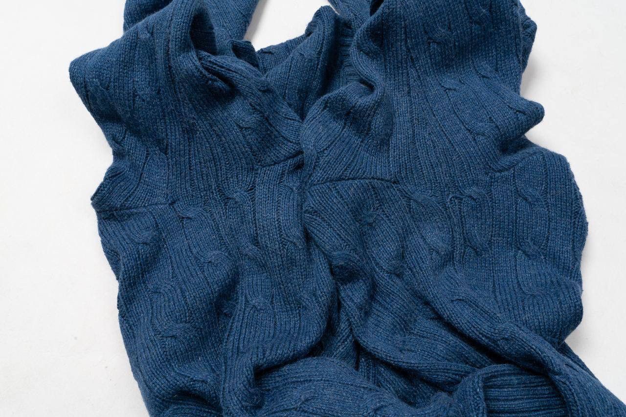 Polo Ralph Lauren 🔵 POLO RALPH LAUREN Vintage Tussah Silk Cable Knit Sweater Size US XL / EU 56 / 4 - 13 Thumbnail