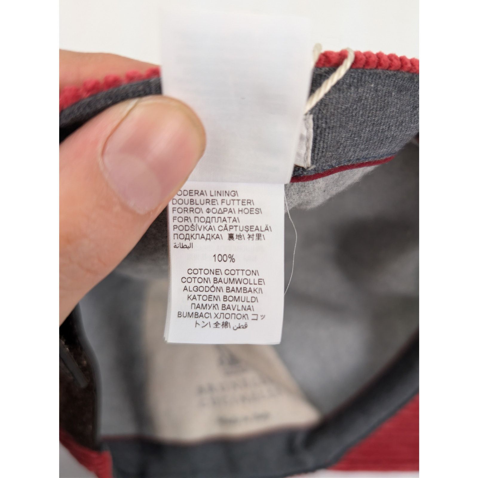 Brunello Cucinelli o1rshd1 CC20 Size: M / Baseball Cap / hat in Red Size ONE SIZE - 14 Thumbnail