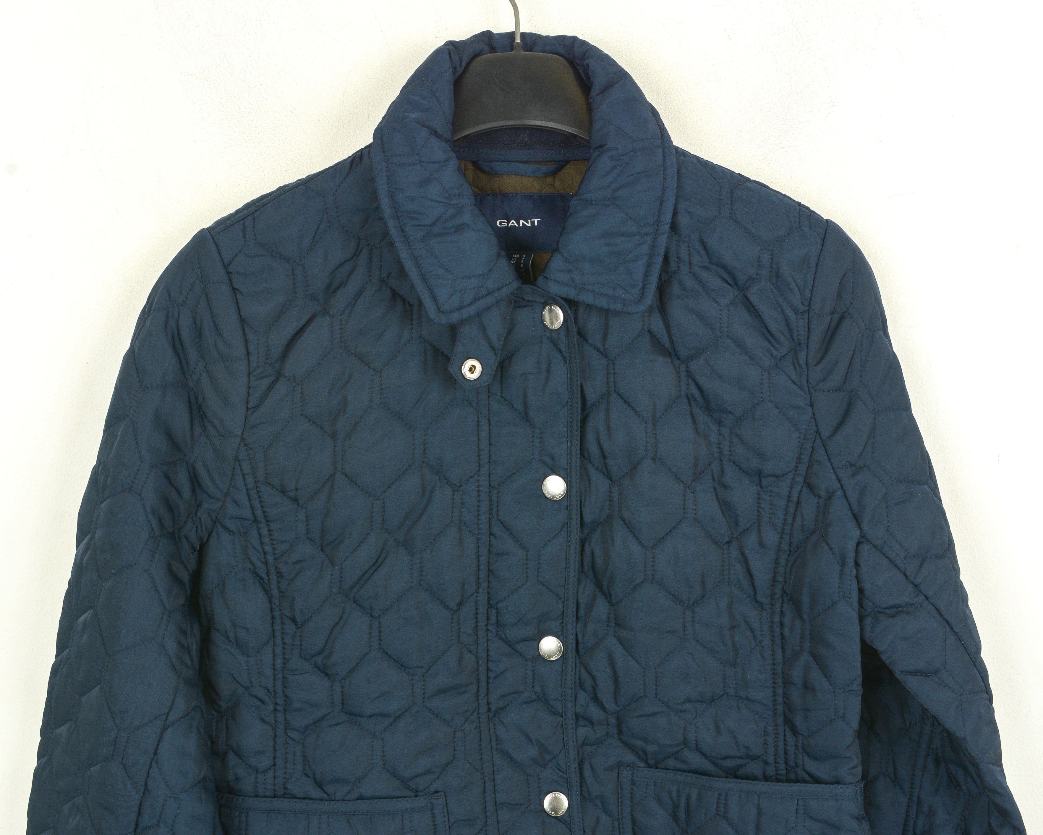 Gant Women S Quilted Jacket UK 8 Navy Coat Casual EU 36 Cotton Size S / US 4 / IT 40 - 2 Thumbnail