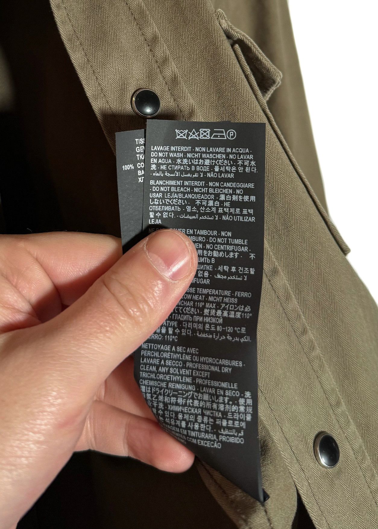 Saint Laurent Paris Saint Laurent 2020 Khaki Snap Buttoned Western Shirt Size S / US 4 / IT 40 - 8 Thumbnail