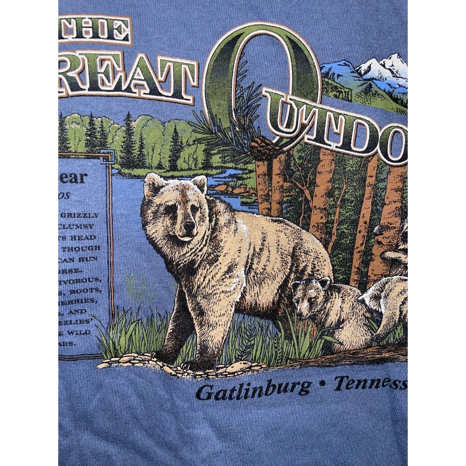 Anvil Vintage Gatlinburg Shirt The Great Outdoors Grizzly Bear Tee Size US M / EU 48-50 / 2 - 3 Thumbnail