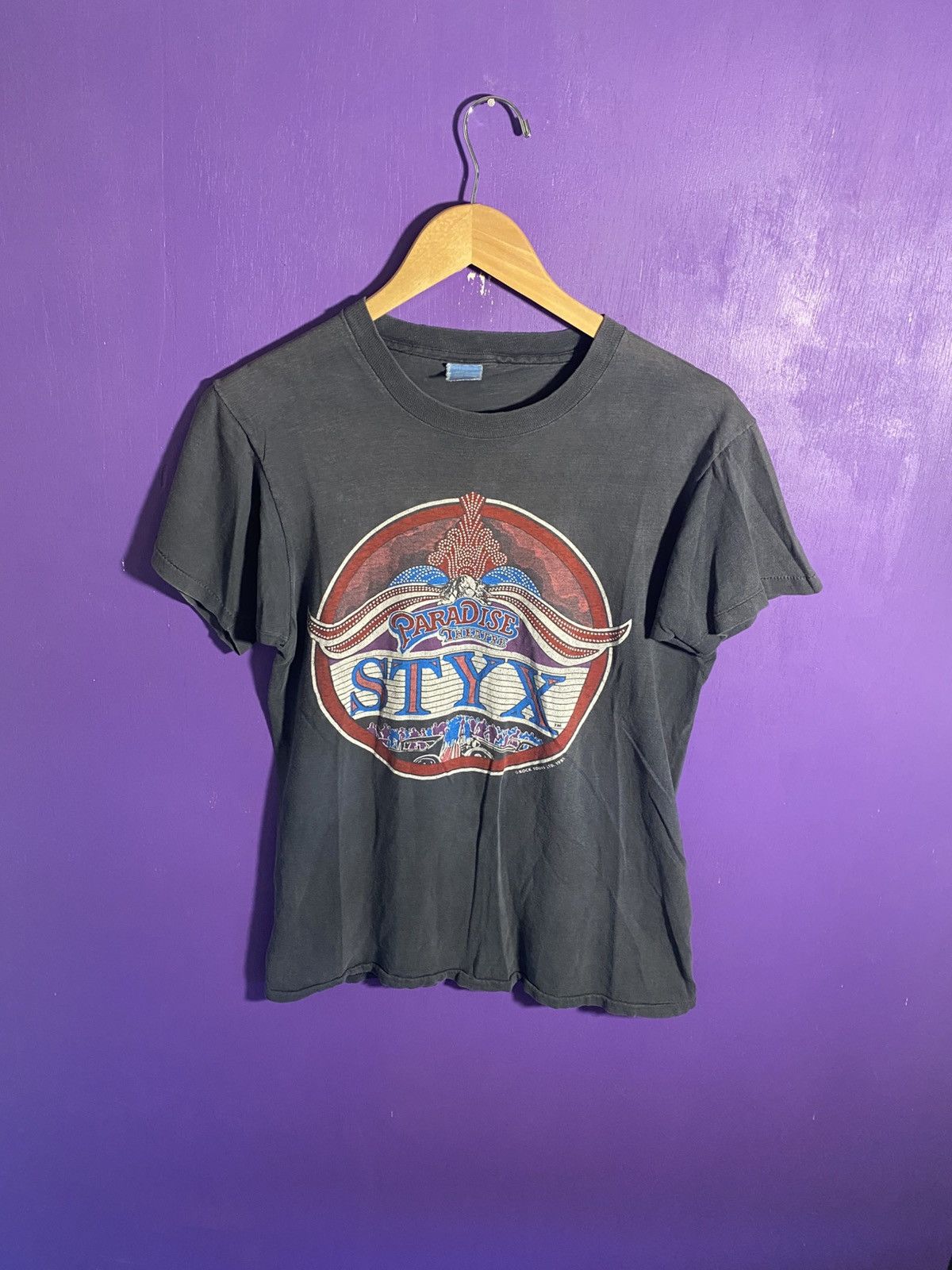 Band Tees × Vintage Vintage 1981 Styx paradise theatre faded concert tee Size US M / EU 48-50 / 2 - 1 Thumbnail