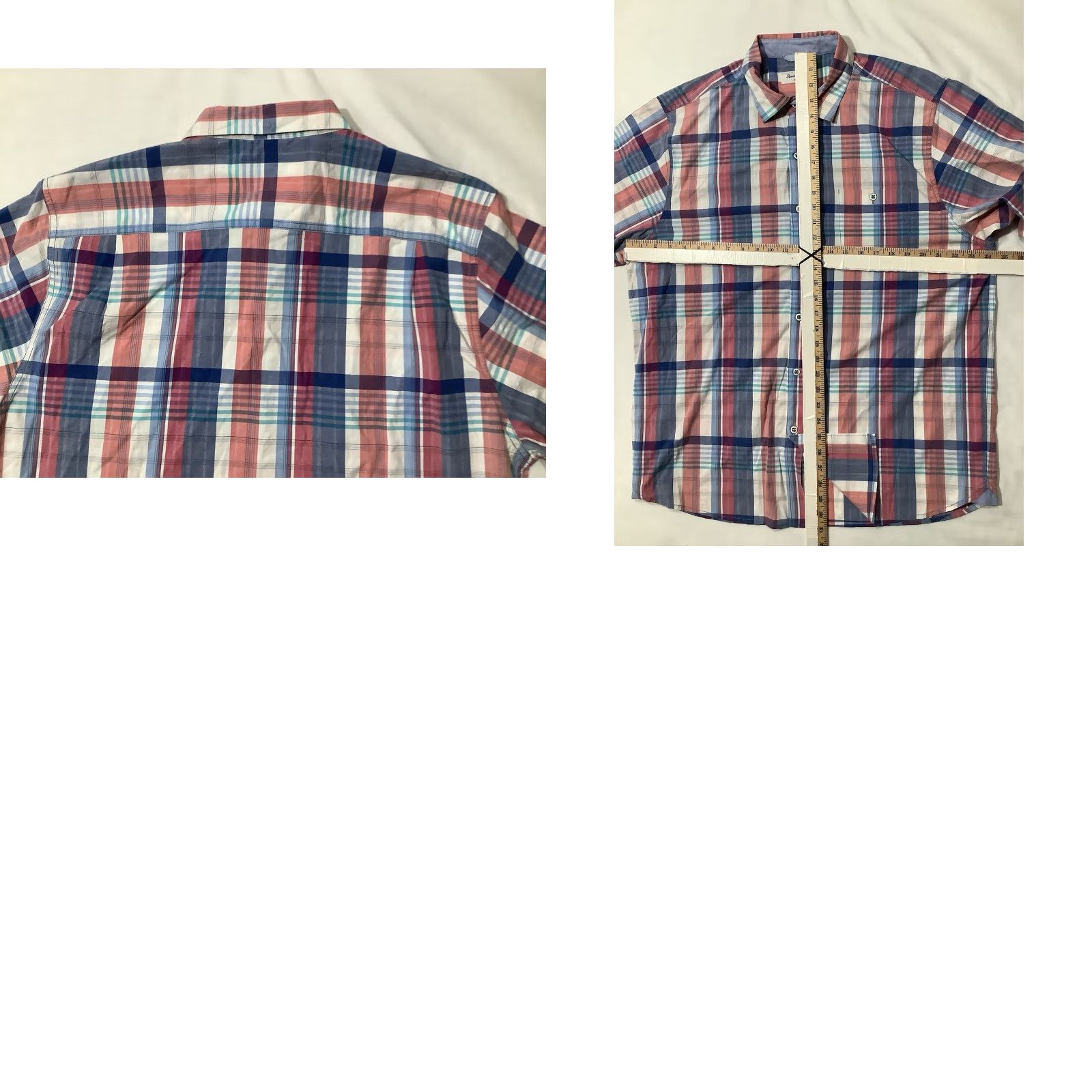 Tommy Bahama Tommy Bahama Nova Wave Shirt Large Pink Blue Short Sleeve Button Up Size US L / EU 52-54 / 3 - 8 Thumbnail