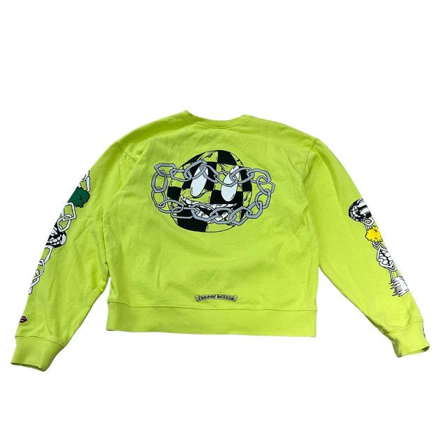 Chrome Hearts Chrome Hearts Matty Boy Link Crewneck Sweatshirt Lime Green Size US M / EU 48-50 / 2 - 2 Thumbnail