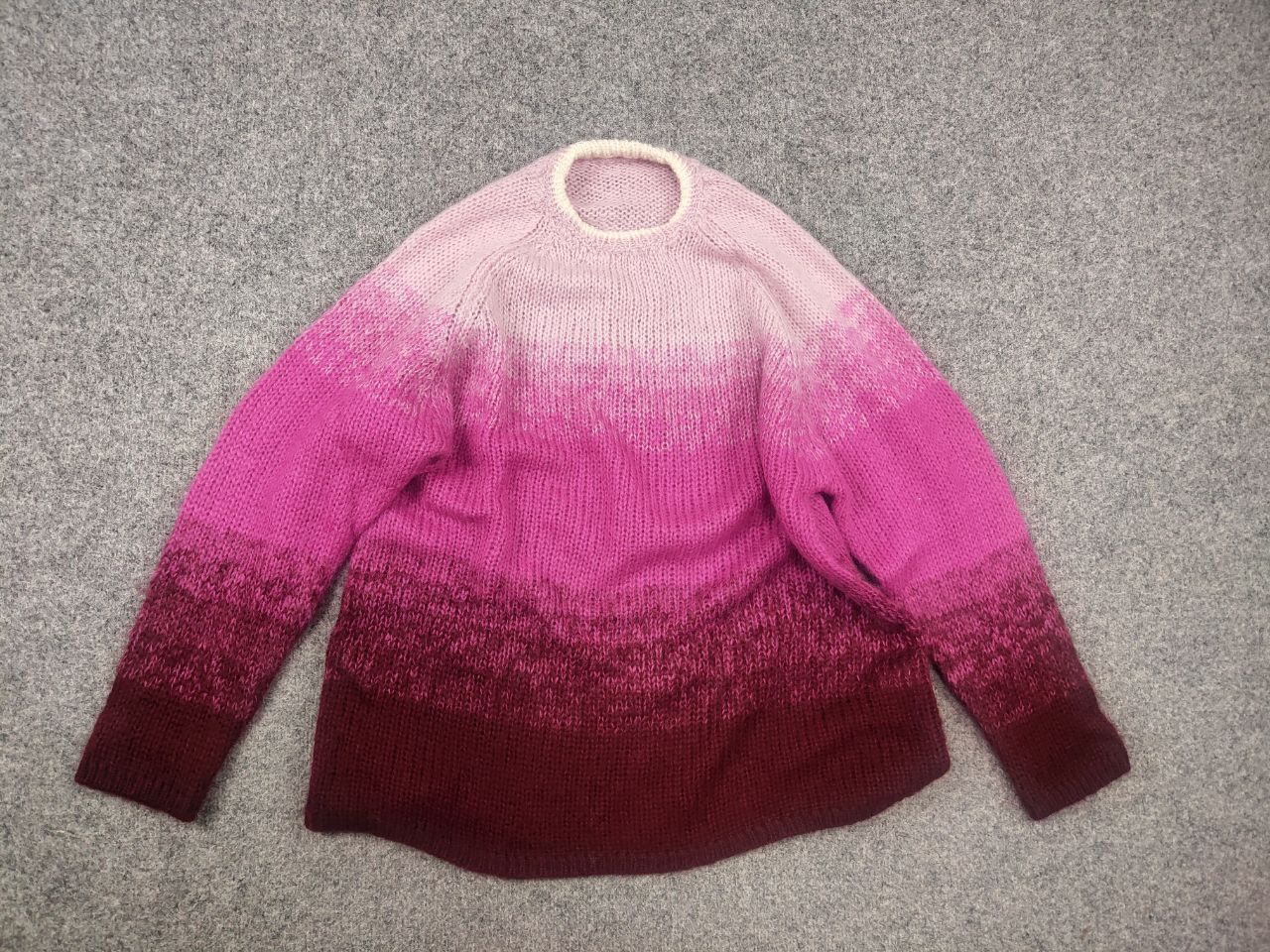 Handmade Vintage 90s Handmade Knit sweater Crew Neck Wool Blend Fuzzy Size L / US 10 / IT 46 - 9 Thumbnail