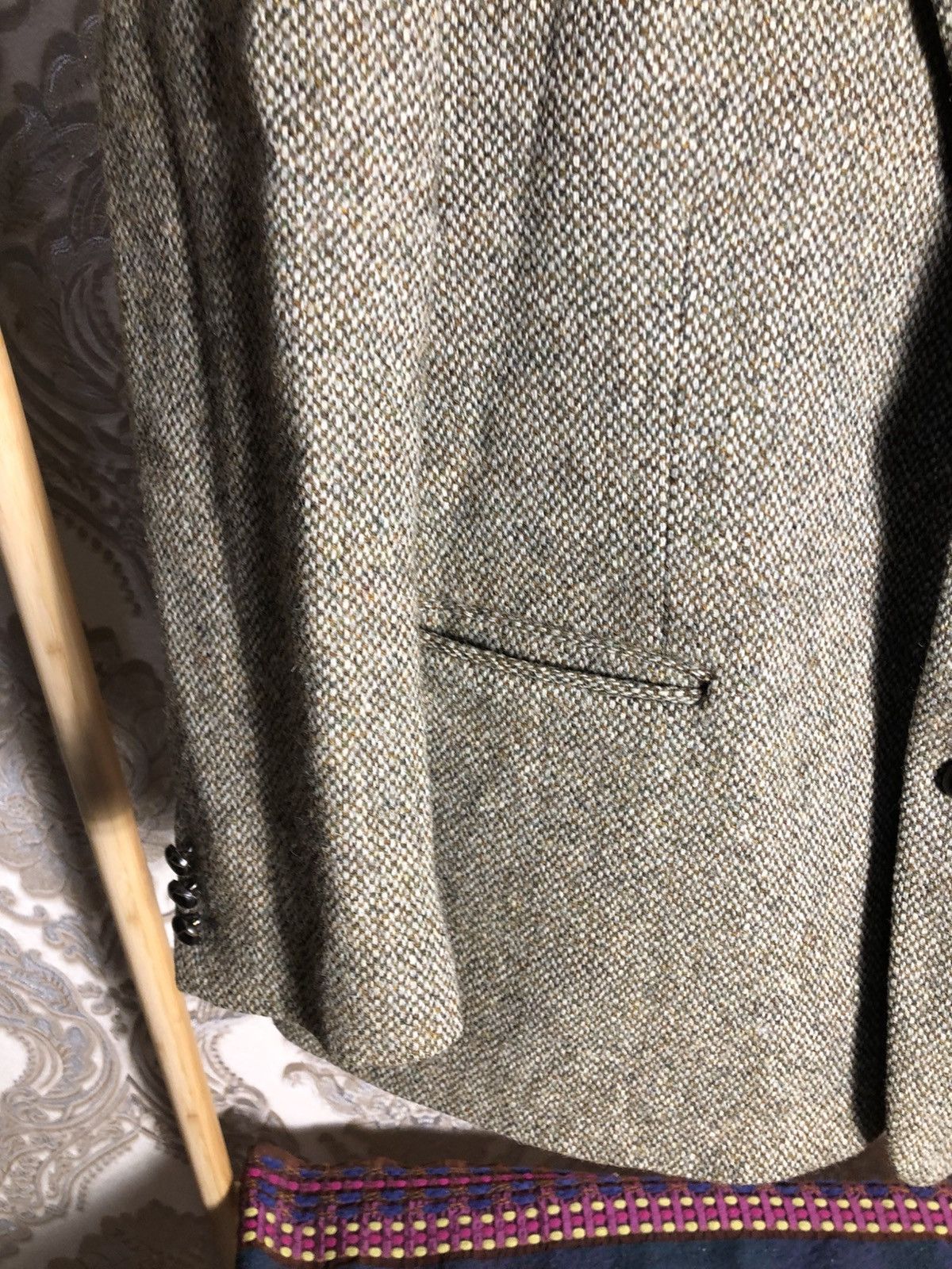 Harris Tweed × Vintage VERY RARE HARRIS TWEED DESIGNER BLAZER CASUAL ENGLAND 90s Size 46R - 4 Thumbnail