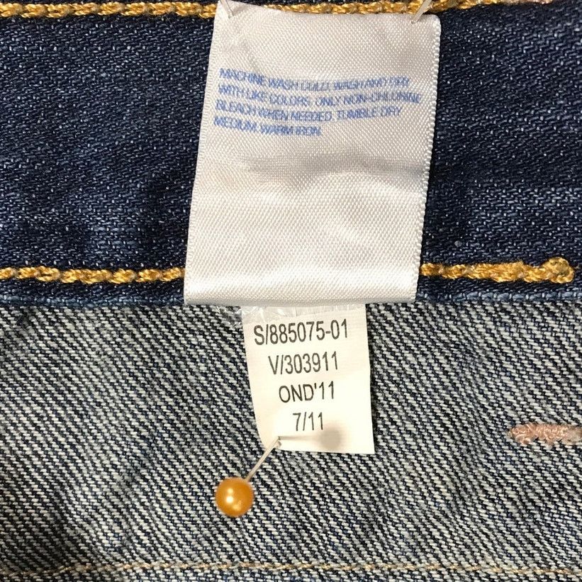 Old Navy NWT Old Navy Denim Blue Button-Fly Mini Jean Skirt 14 Size 39" - 6 Thumbnail