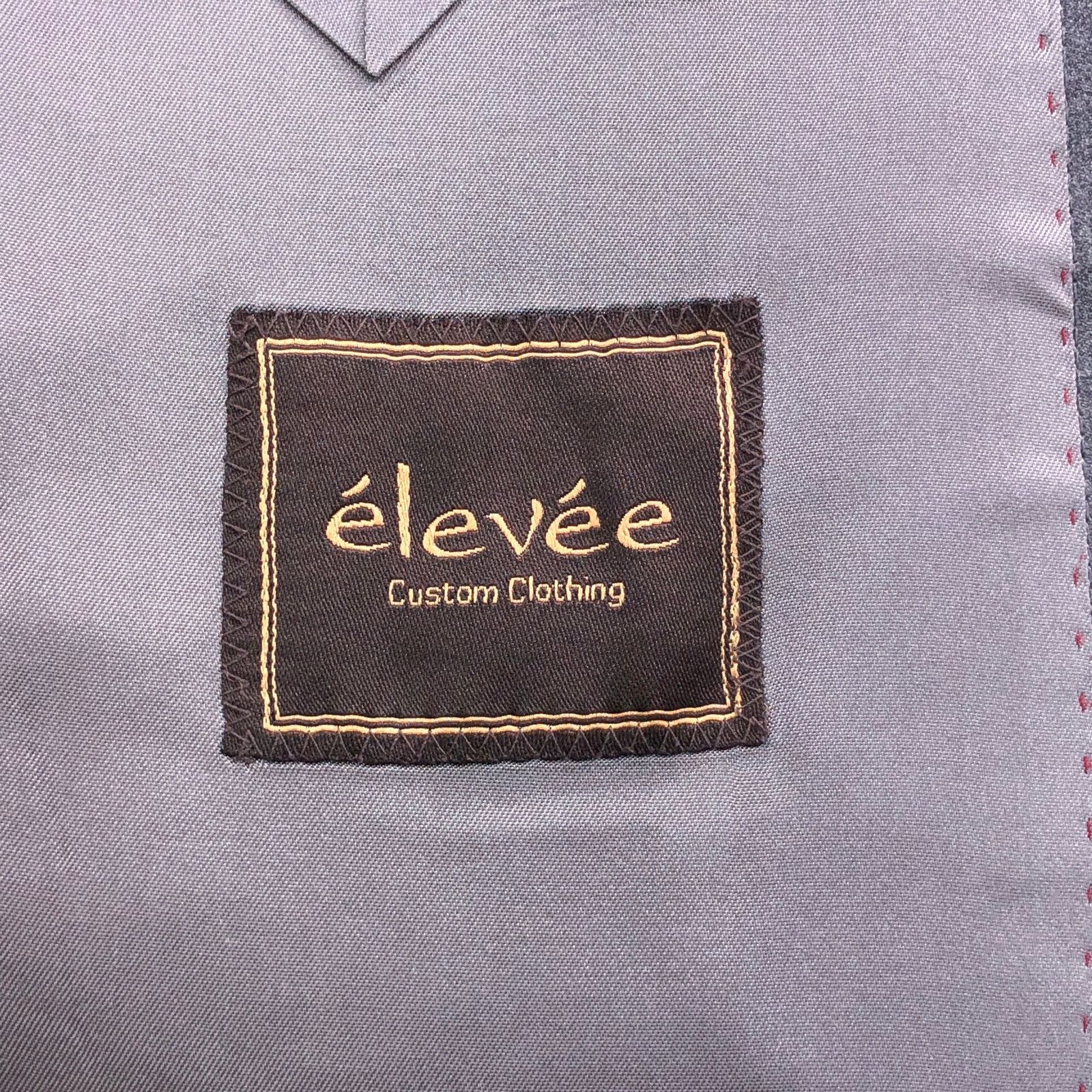 Other Elevee Mens Size 44L Bespoke Sport Coat Blazer Jacket Gray Size 44L - 14 Thumbnail