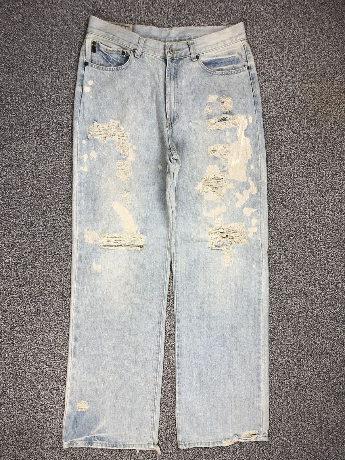 Abercrombie & Fitch Vintage Crazy Distressed Abercrombie And Fitch Flare Jeans Size US 33 - 1 Thumbnail