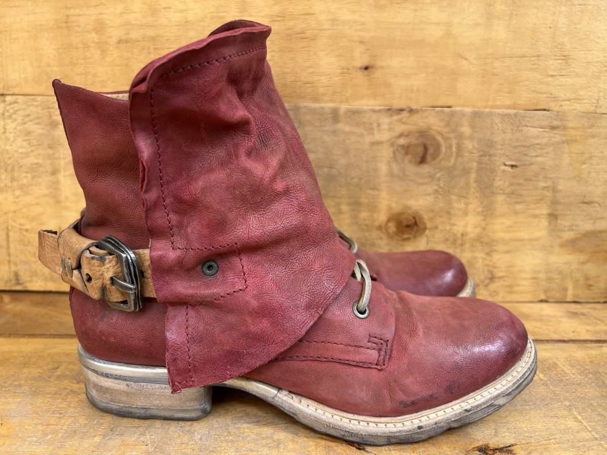A.S.98 Airstep A.S.98 red leather ankle boots Size US 10 / IT 40 - 3 Thumbnail