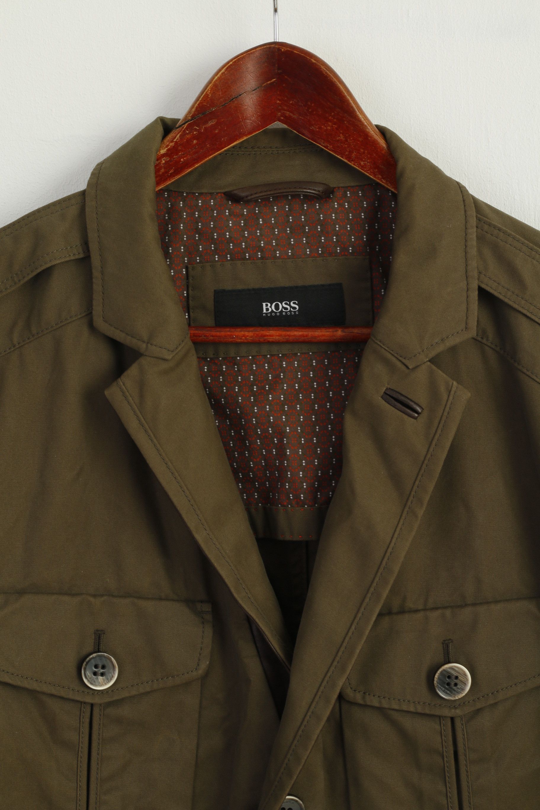Hugo Boss Hugo Boss Men 54 44 Jacket Green Cotton Vintage 8396 Size US L / EU 52-54 / 3 - 3 Thumbnail