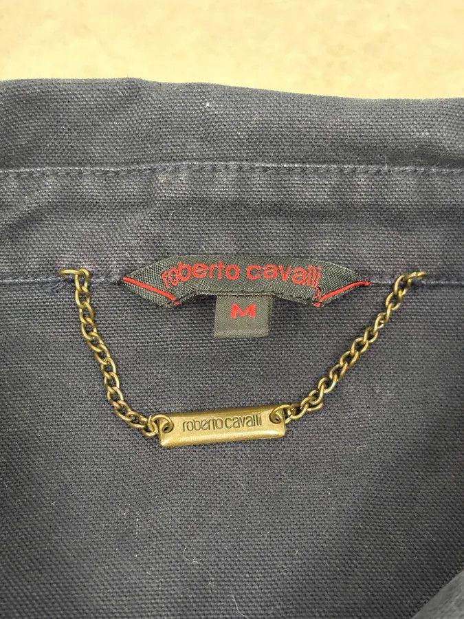 Roberto Cavalli 2000s Roberto Cavalli Navy Embroidered Floral Jacket Size US XS / EU 42 / 0 - 13 Thumbnail
