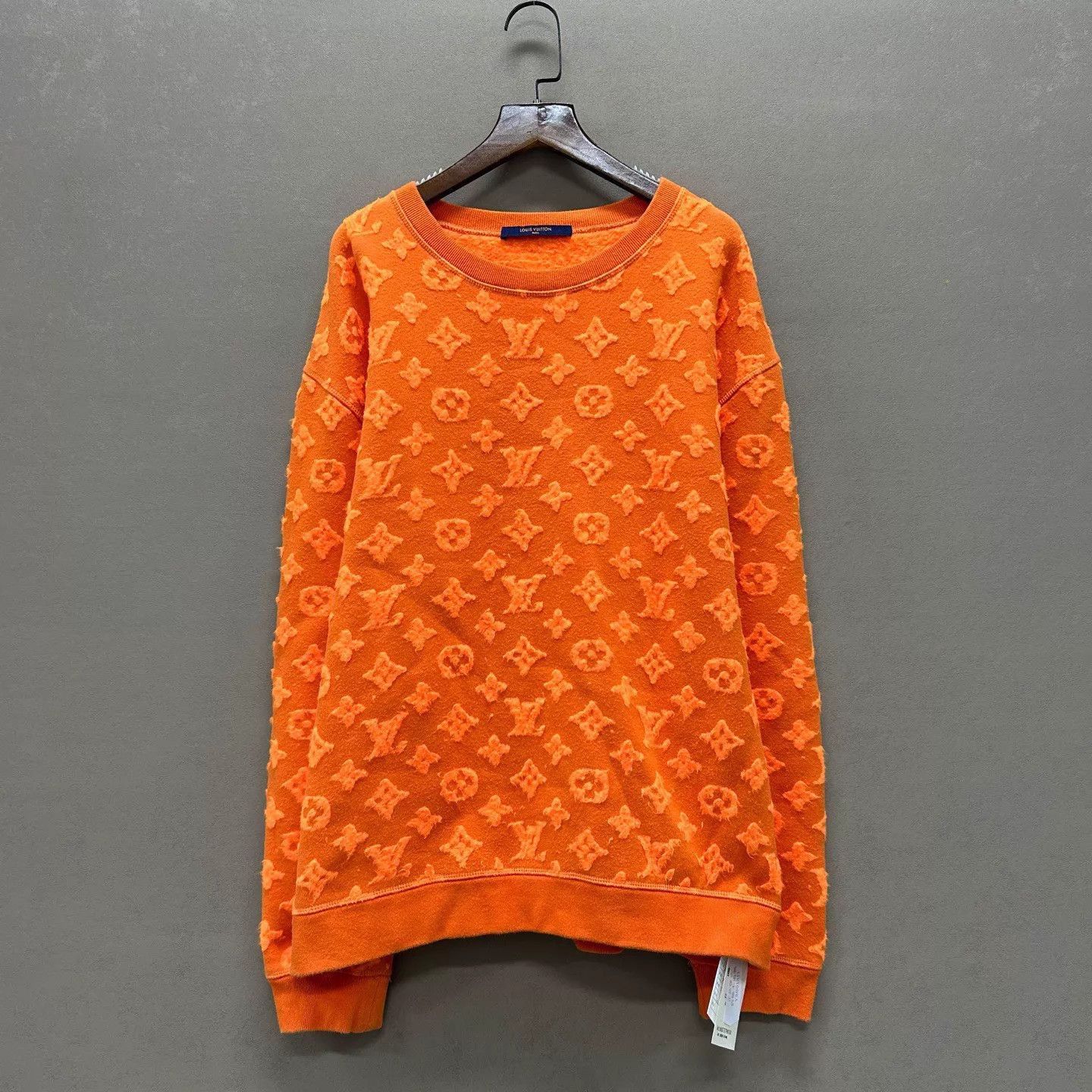 Louis Vuitton Orange Patterned Long Sleeve Sweatshirt Size US M / EU 48-50 / 2 - 1 Thumbnail