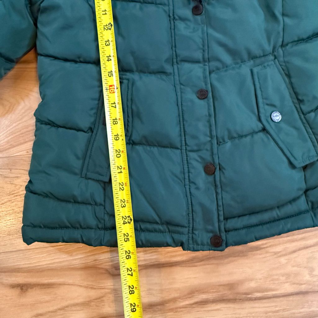 Jordan Brand Canada Weathergear Girls Youth Hooded Puffer Jacket Green M Size XS / US 0-2 / IT 36-38 - 6 Thumbnail