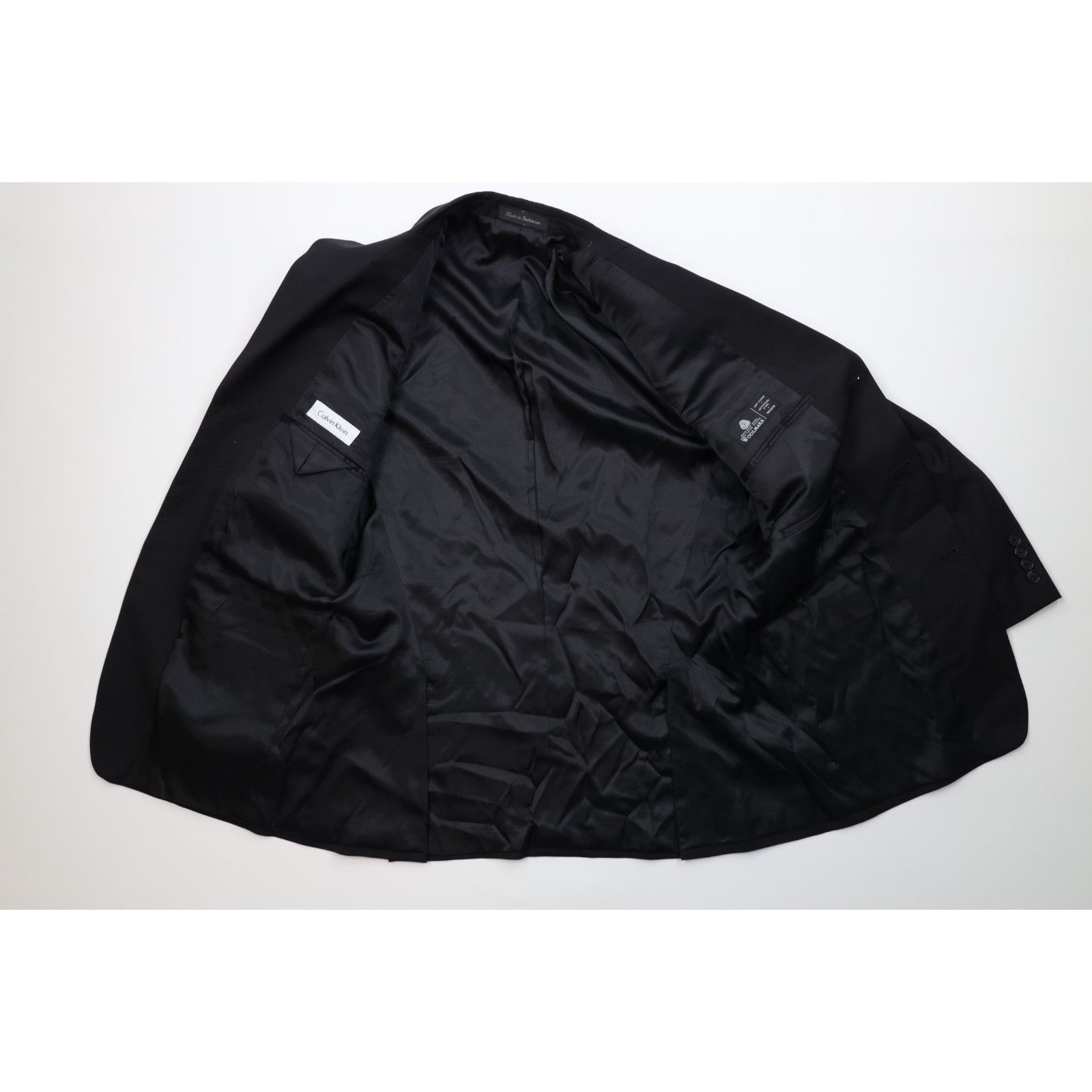 Calvin Klein Calvin Klein 2 Piece Wool Wedding Suit Black Size 40R - 4 Thumbnail