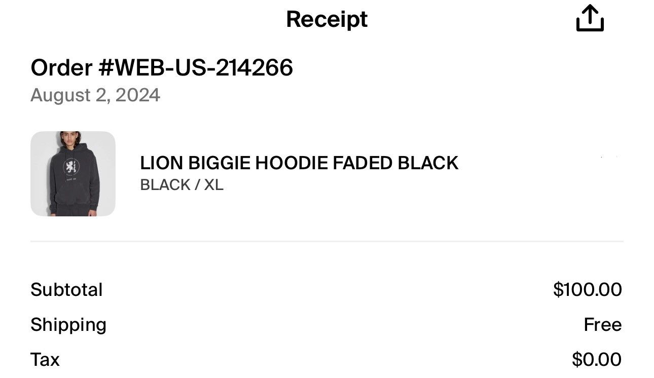 Ksubi Lion Biggie Hoodie Faded Black Size US XL / EU 56 / 4 - 5 Thumbnail