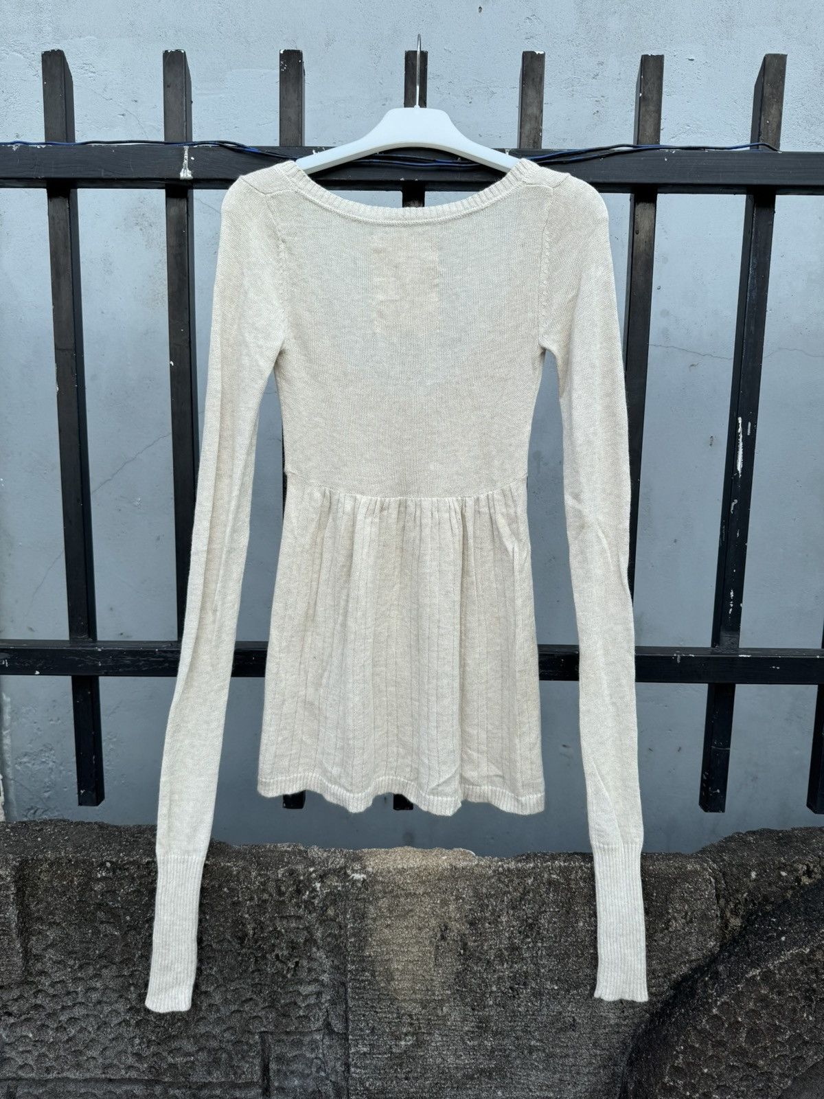 Japanese Brand Y2K Babydoll Cream Hollister Sweater Size XS / US 0-2 / IT 36-38 - 3 Thumbnail