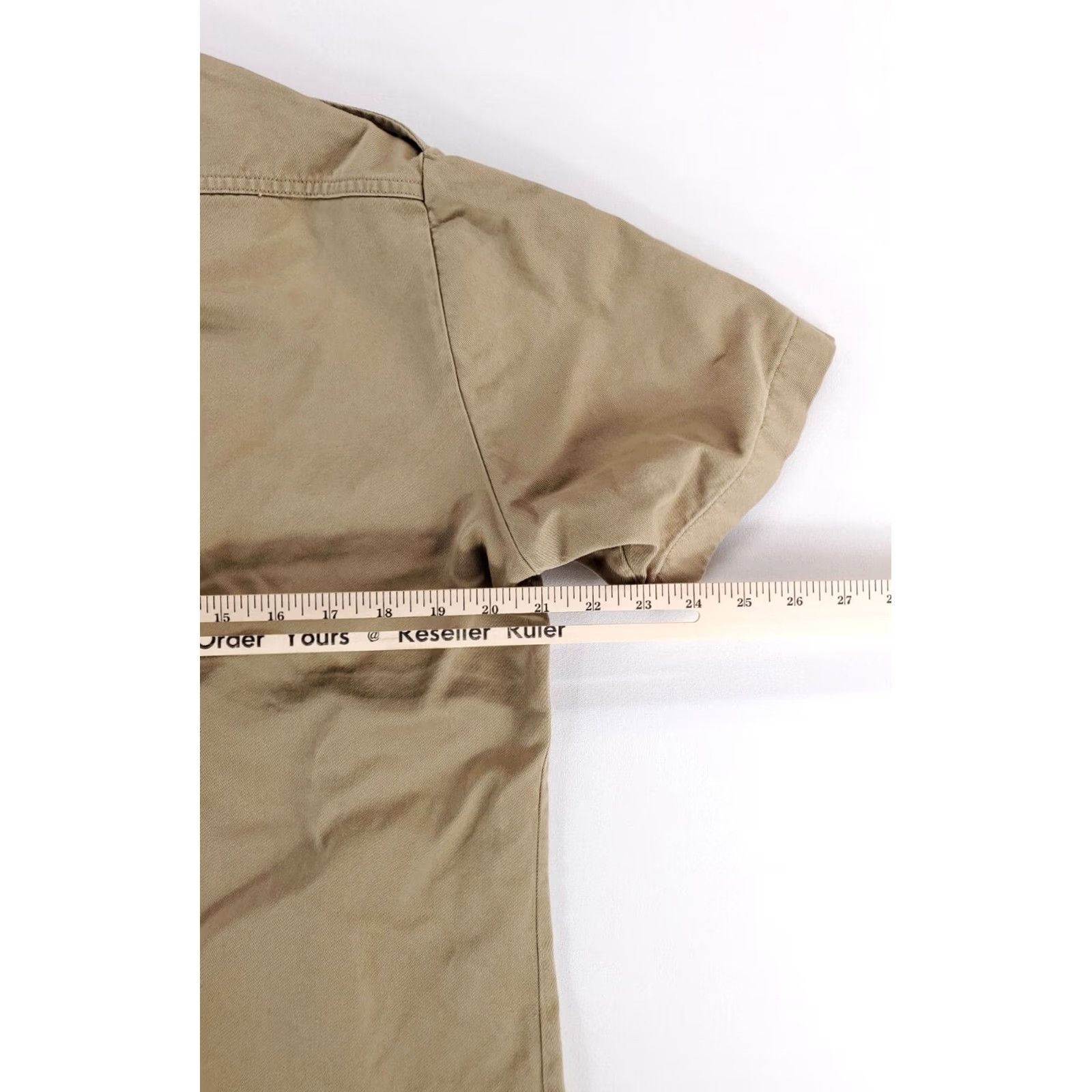 Vintage US Army VTG Khaki 1/4 Sleeve Button-Up Shirt Utility Short Sleeve Mens M Beige Military Shirt Mens M Size US M / EU 48-50 / 2 - 5 Thumbnail