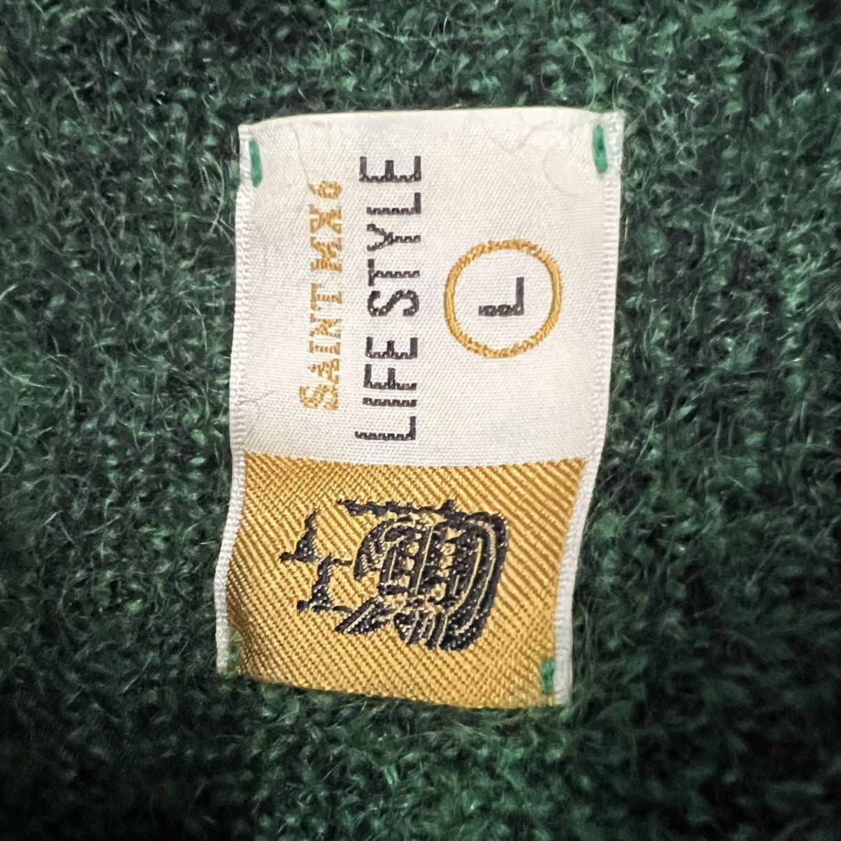 Saint Michael Saint Mxxxxxx Saint Mohair Knit Crewneck Green Size US L / EU 52-54 / 3 - 3 Thumbnail