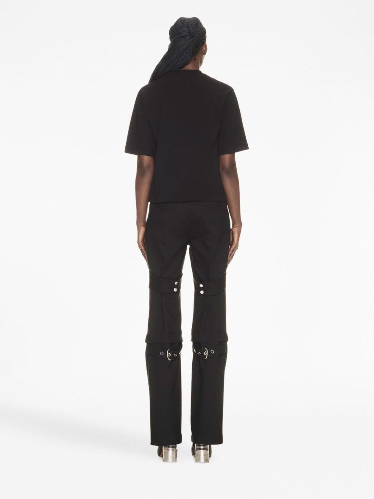 Off-White o1gr1nt0325 Flock OW Basic T-Shirt in Black Size XS / US 0-2 / IT 36-38 - 3 Thumbnail