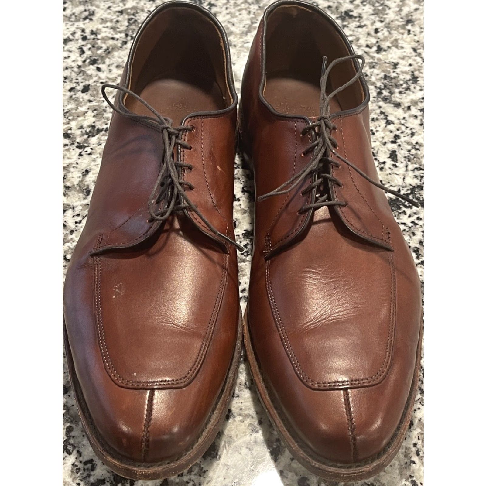 Allen Edmonds VINTAGE Allen Edmonds Delray Oxfords Dress Shoe Brown Leather Men 14B Split Toe USA Made Mens Shoes Size US 14 / EU 47 - 2 Thumbnail