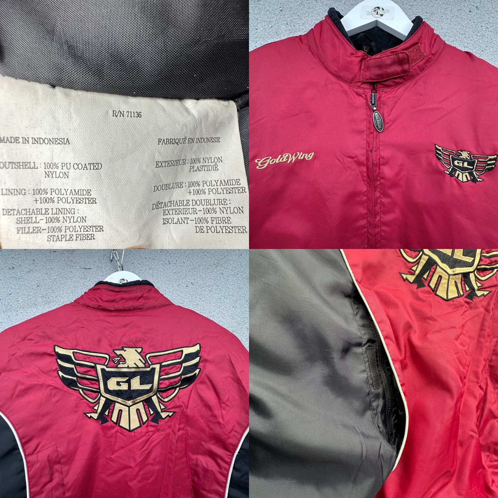 Honda VINTAGE Honda Rider Collection Intersport Fashions West Lined jacket Womens Large Red Size L / US 10 / IT 46 - 9 Thumbnail
