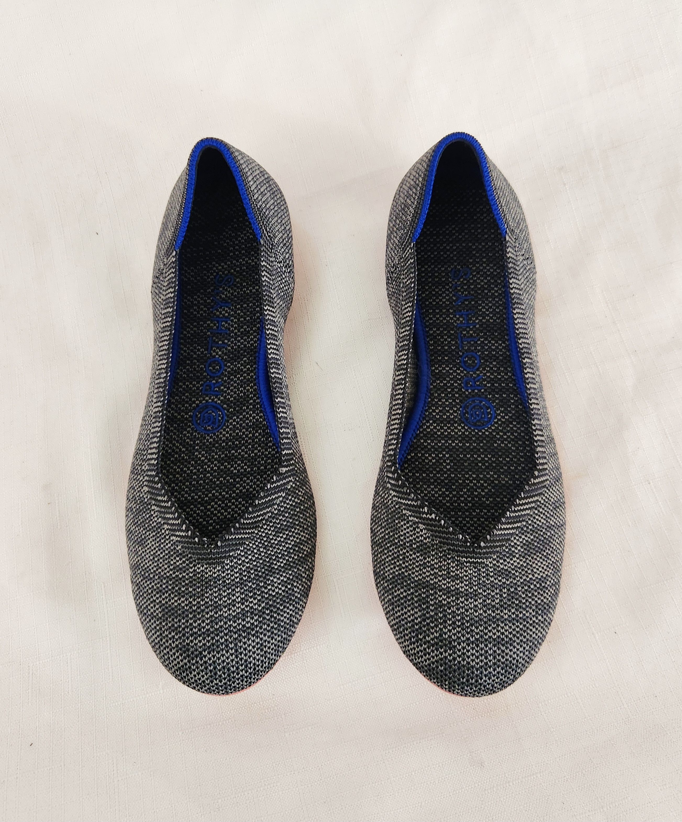 Designer ROTHY’S “THE FLAT” Charcoal Birdseye Knit Round Toe SlipOn 7 Size US 7 / IT 37 - 7 Thumbnail