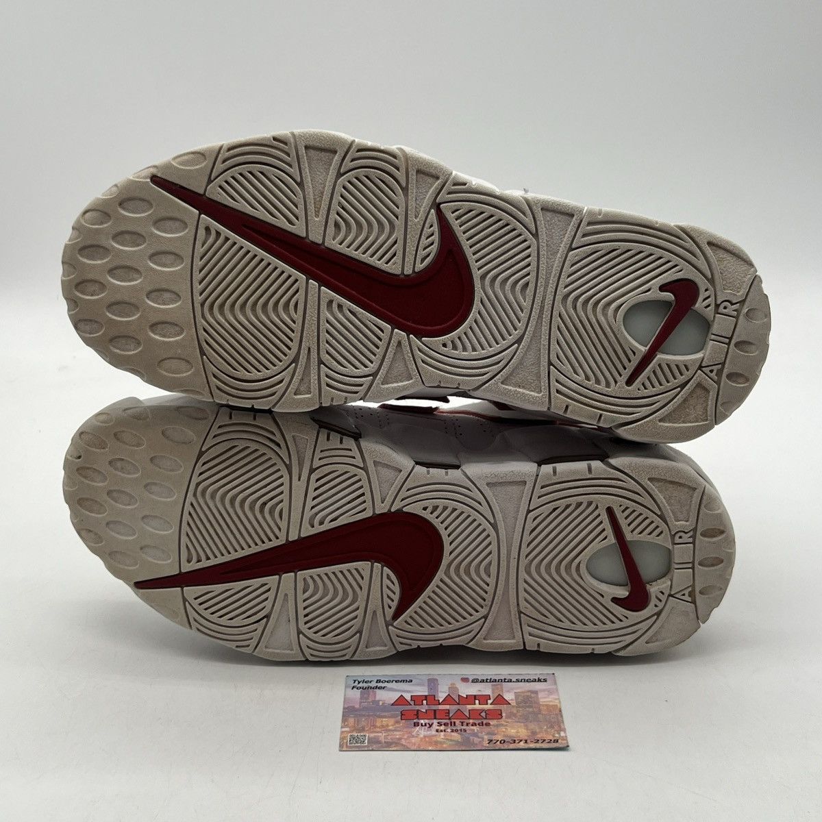 Nike Air uptempo white varsity red Size US 8.5 / EU 41-42 - 7 Thumbnail