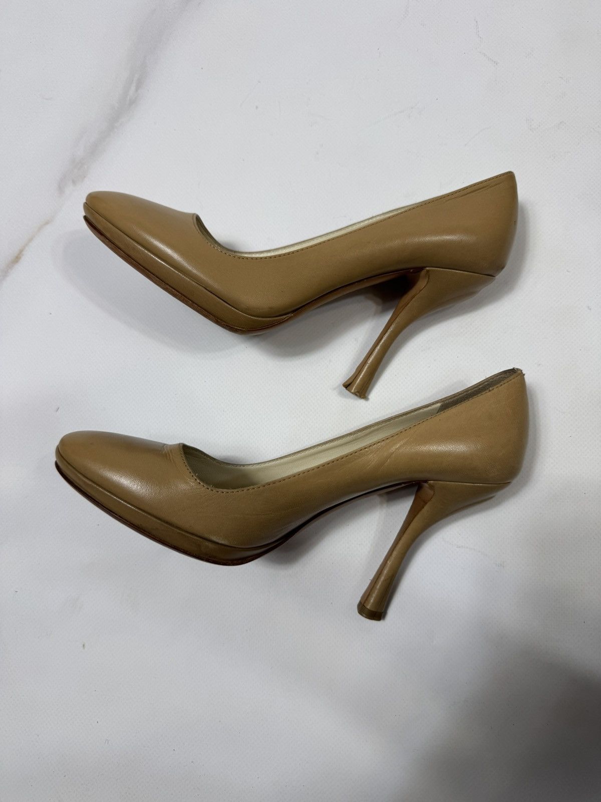 Prada Prada Nude Patent Leather Hight Heels Size US 7 / IT 37 - 15 Thumbnail