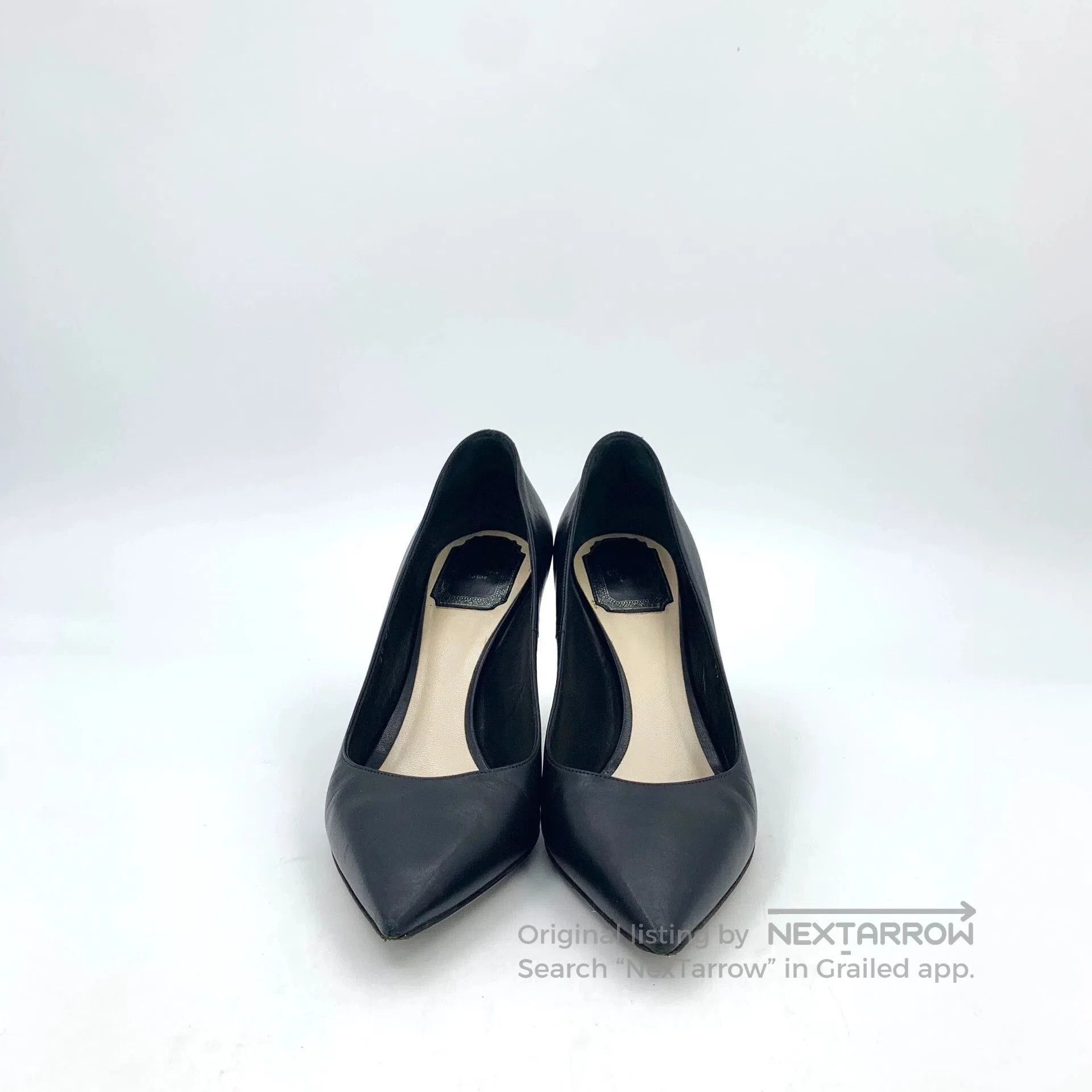 Dior Dior Black Leather Pointed Heels. Size US 5.5 / EU 38 - 3 Thumbnail