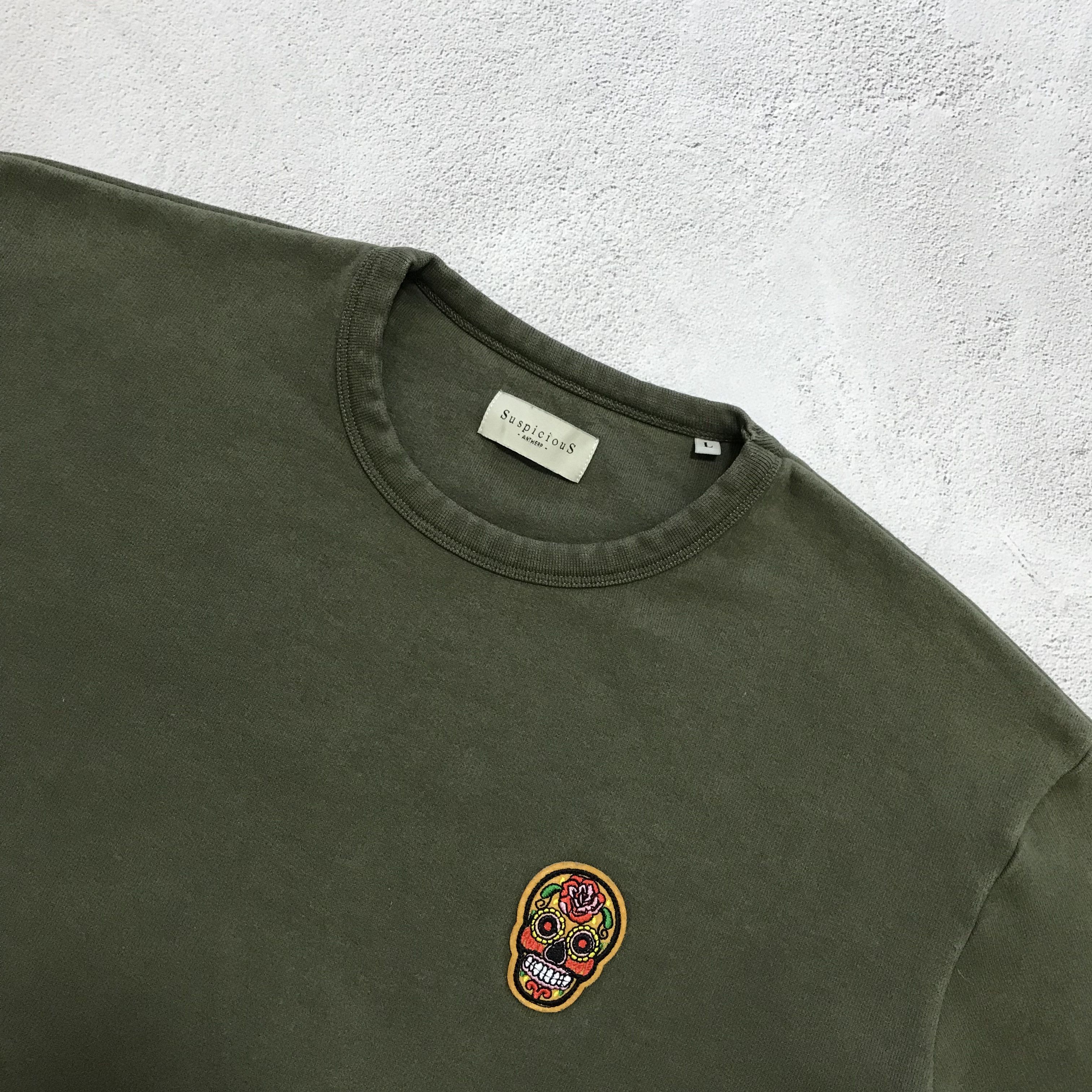 Suspicious Antwerp SUSPICIOUS Antwerp Skull Patch Sweatshirt Crewneck Khaki Size US L / EU 52-54 / 3 - 3 Thumbnail