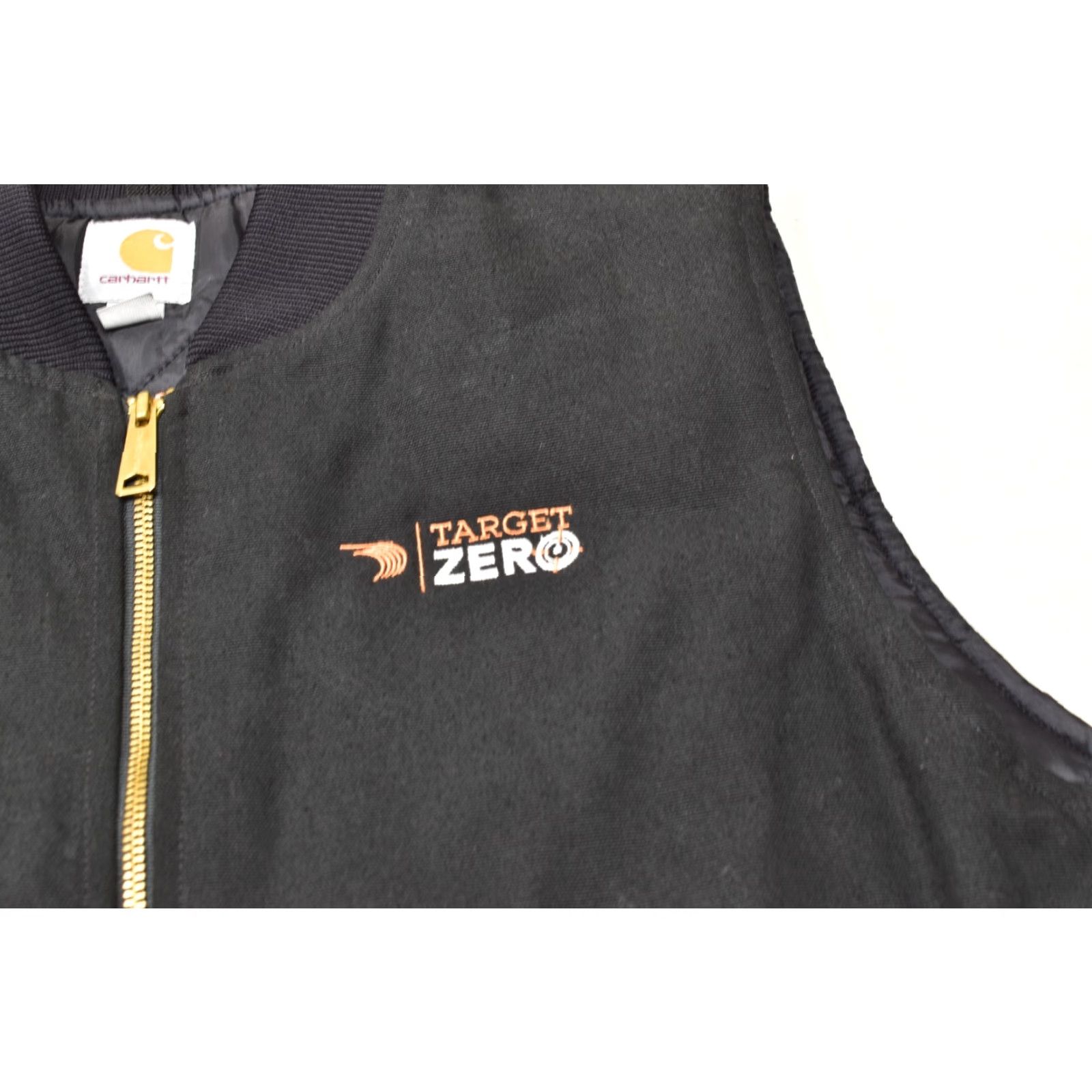 Carhartt VINTAGE Carhartt V01 Duck Vest Black Arctic Quilt Lined Men's XL Quilted Vest with Logo Canvas See Logo Black Quilted Lined Warmth 300 Size US XL / EU 56 / 4 - 3 Thumbnail