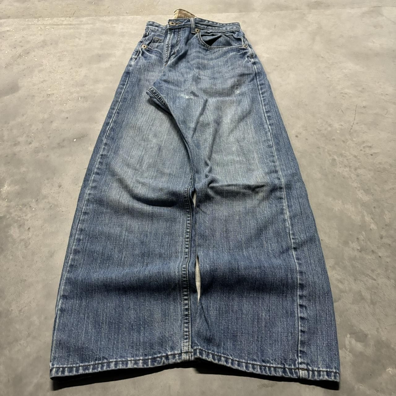 Japanese Brand × Vintage Crazy Vintage Y2K/2000s Grunge Medium Wash Denim Jeans! Size US 34 / EU 50 - 3 Thumbnail