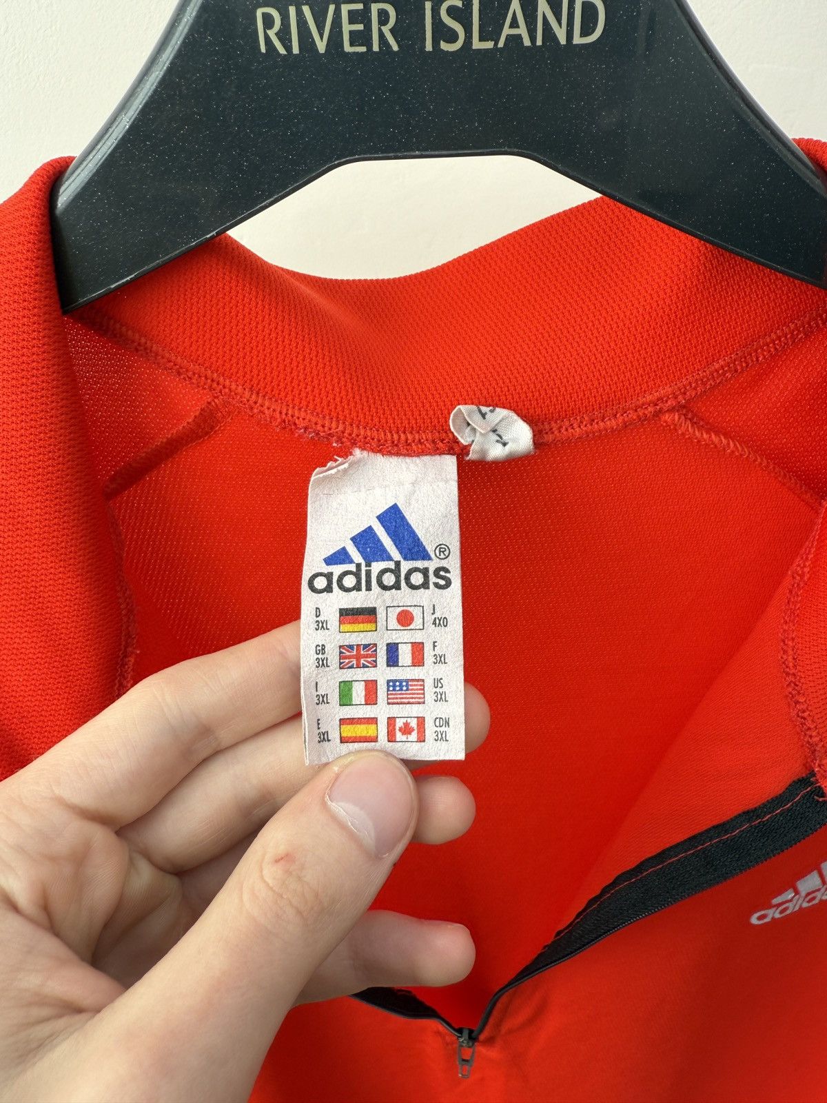 Adidas Vintage Adidas Clima Cycling Shirt Red 3 Stripes Size US XXL / EU 58 / 5 - 10 Thumbnail