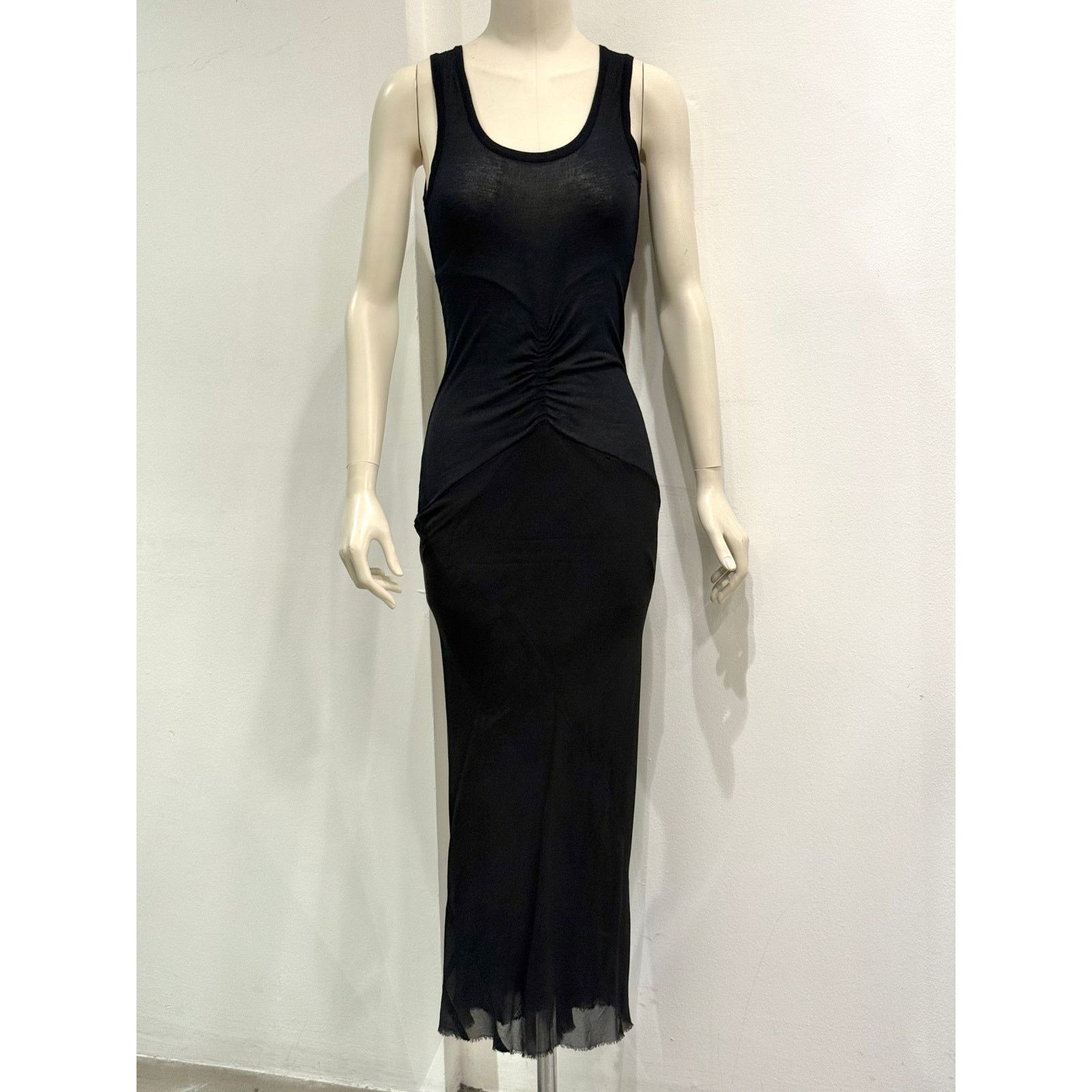 Rick Owens S/S2008 Rick Owens "Creatch" ruched maxi dress Size S / US 4 / IT 40 - 1 Thumbnail