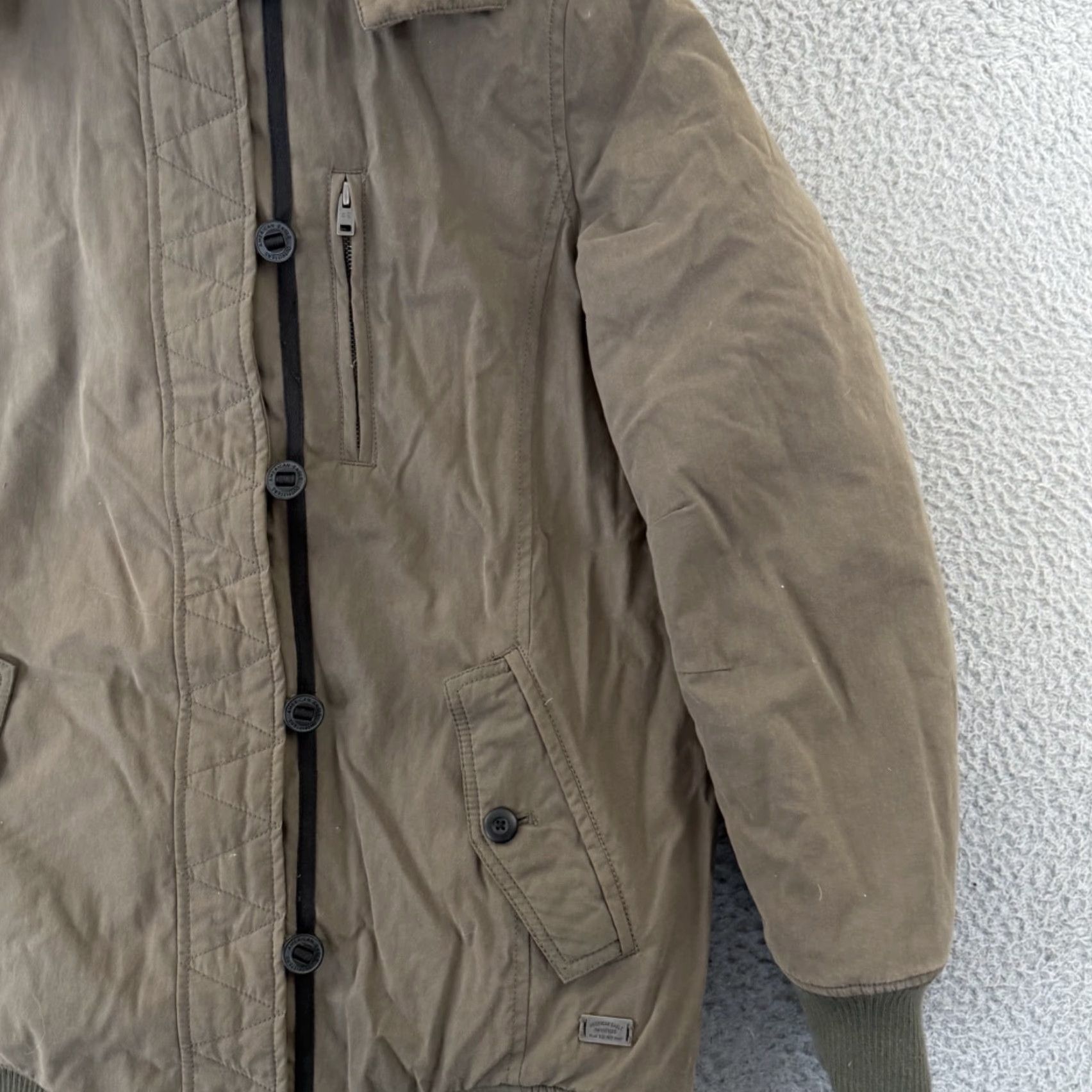 American Eagle Outfitters VINTAGE American Eagle Outfitters Jacket Womens Large Brown Lined Parka Faux Fur Hooded Zip Size L / US 10 / IT 46 - 5 Thumbnail