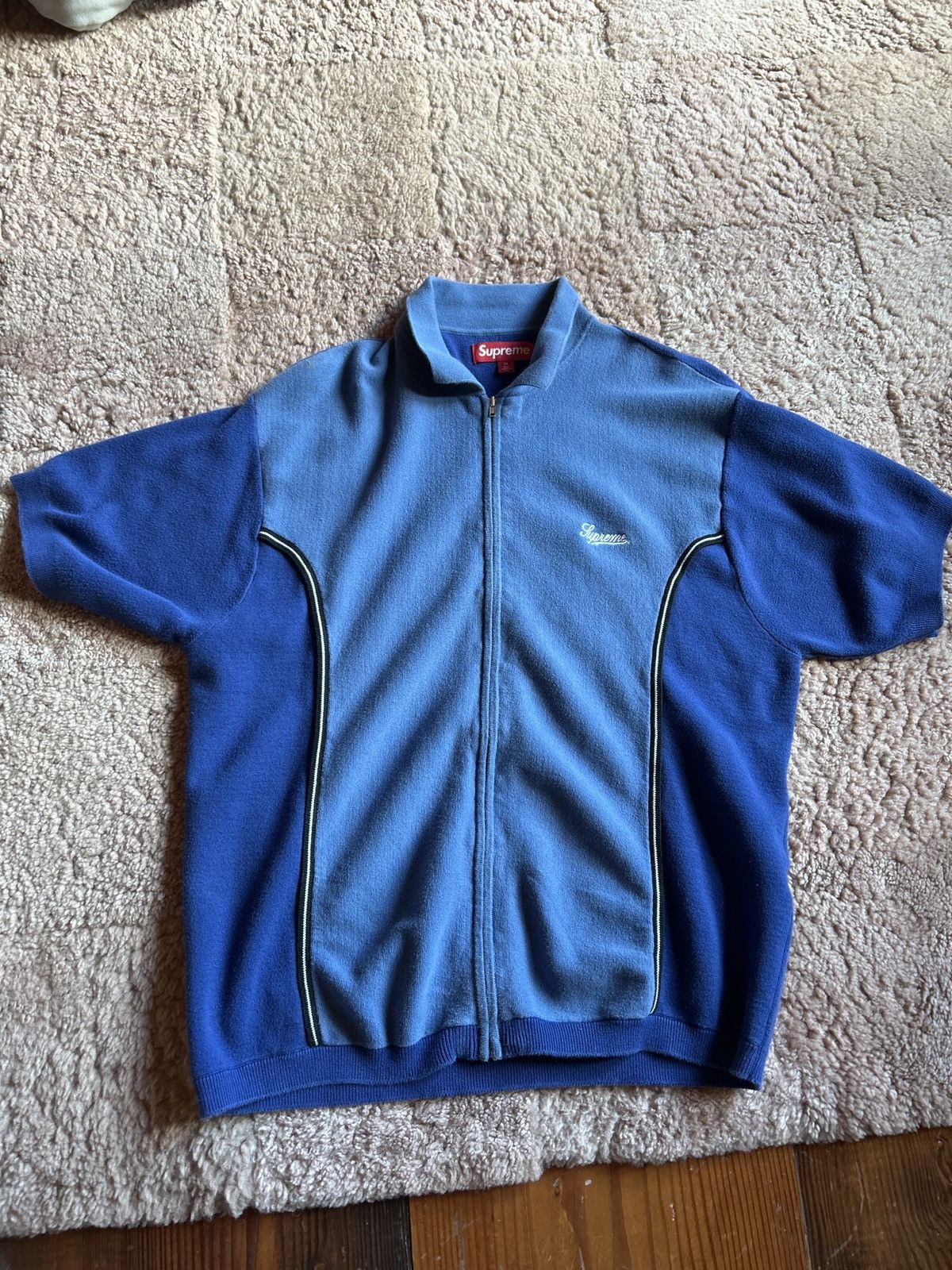 Supreme Supreme Pinstripe Half Zip Polo | Grailed