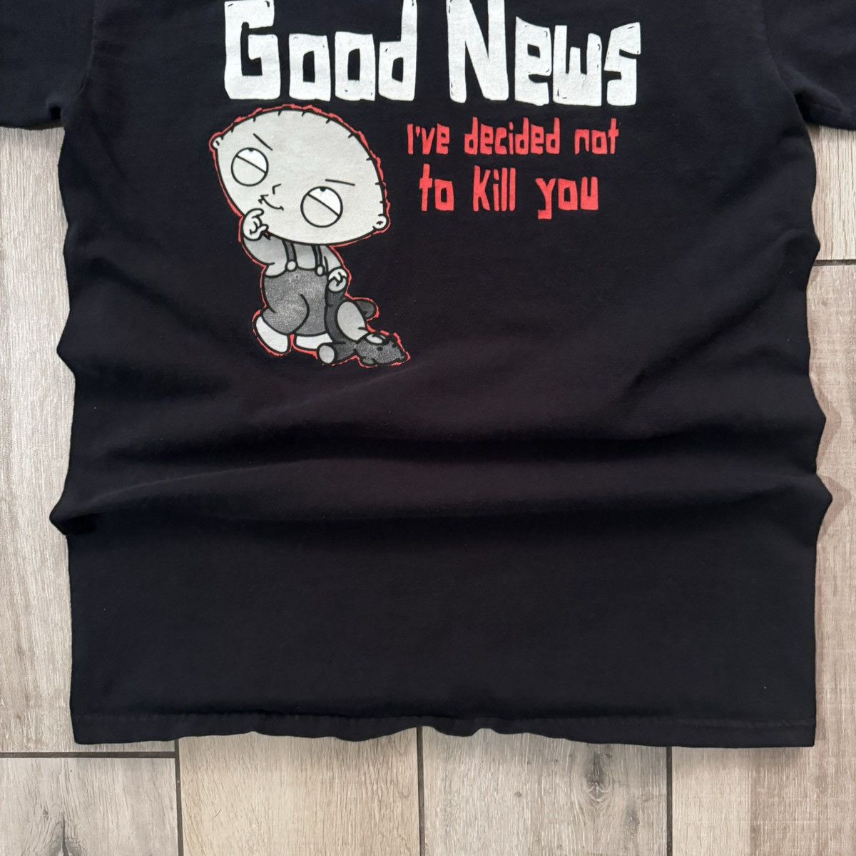 JNCO × Stussy Vintage Y2K Black And Red Family Guy Humor Graphic Tee Small Size US S / EU 44-46 / 1 - 8 Thumbnail