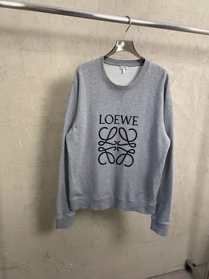Loewe Loewe Grey embroidered Logo round neck sweater Size XL / US 12-14 / IT 48-50 - 1 Thumbnail