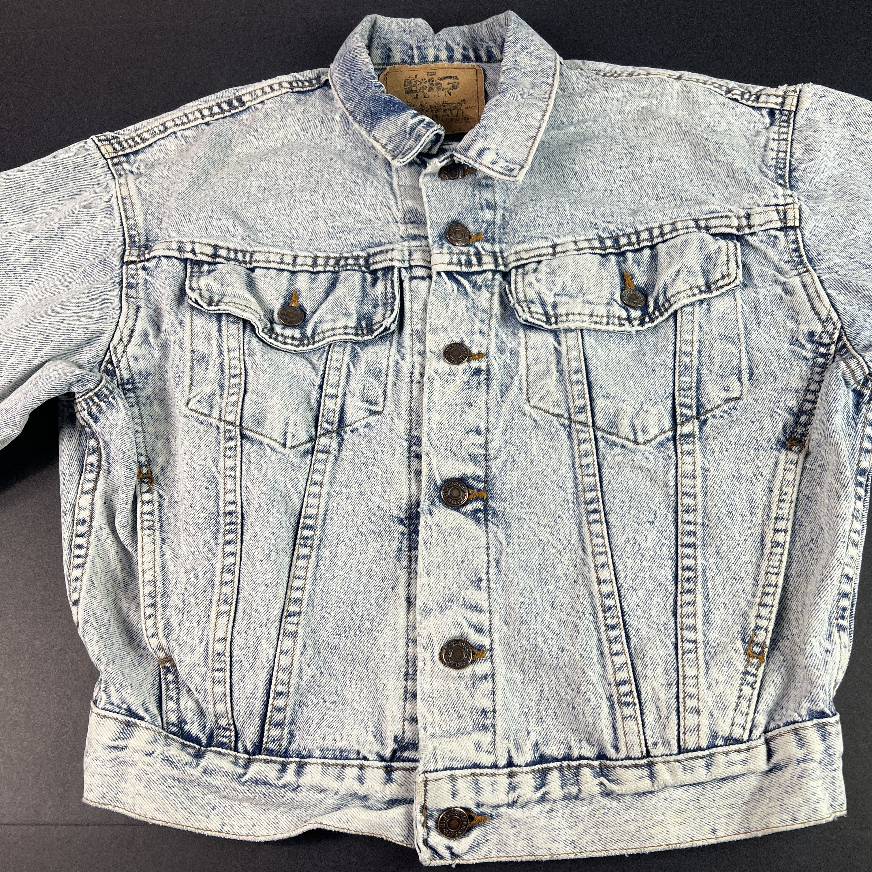 Levi's VTG Levi's Big Jean Jacket Faded Acid Wash Trucker USA Made Size L / US 10 / IT 46 - 6 Thumbnail