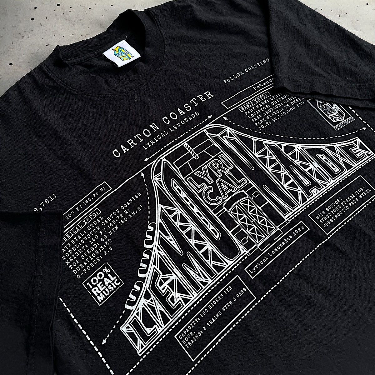 Band Tees × Lyrical Lemonade × Rap Tees Lyrical Lemonade Carton Coaster Band HipHop Rap Graphic Tee Size US L / EU 52-54 / 3 - 6 Thumbnail