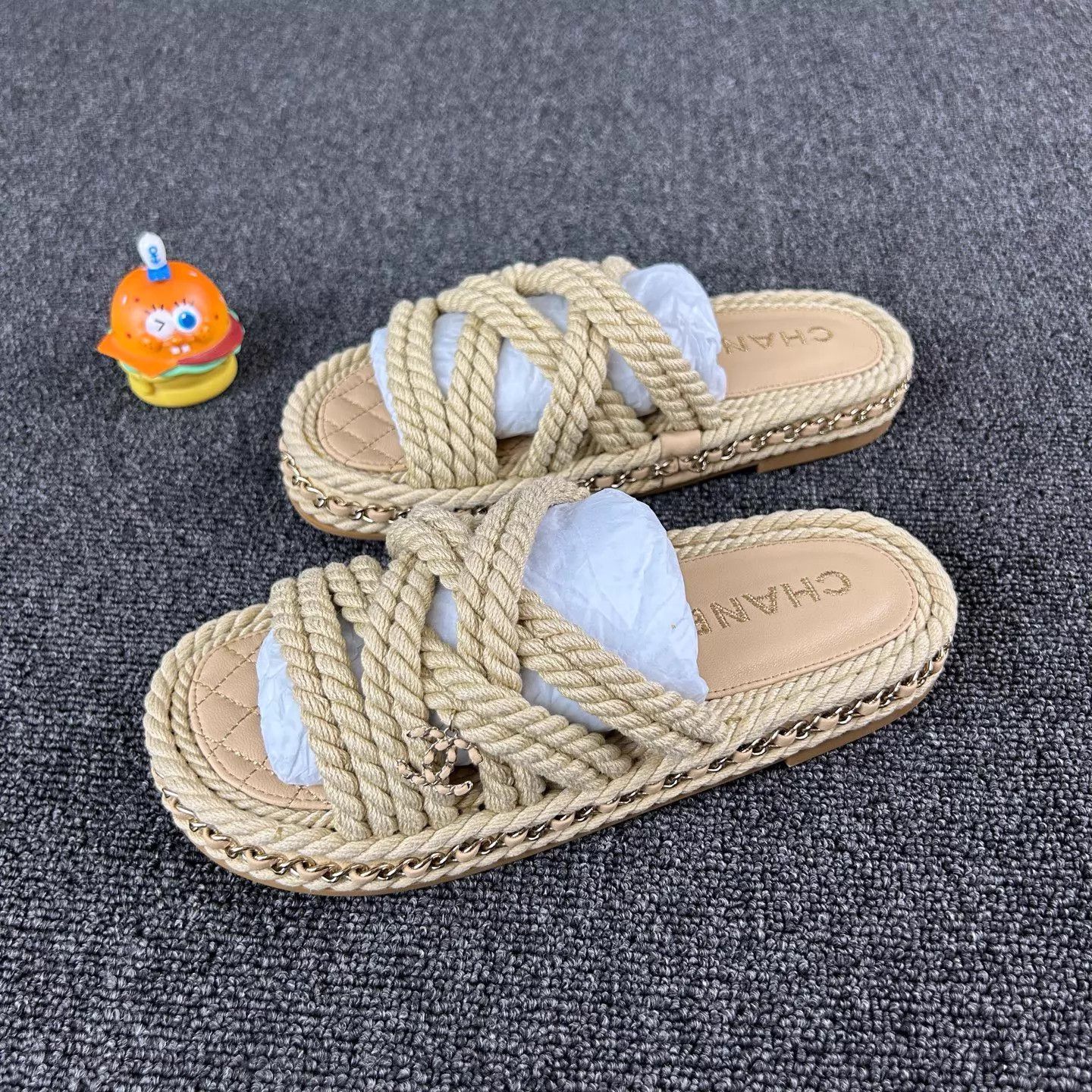 Chanel Chanel Woven Sandal 35 Lightly Worn HB6737 Size US 4.5 / IT 34.5 - 1 Thumbnail
