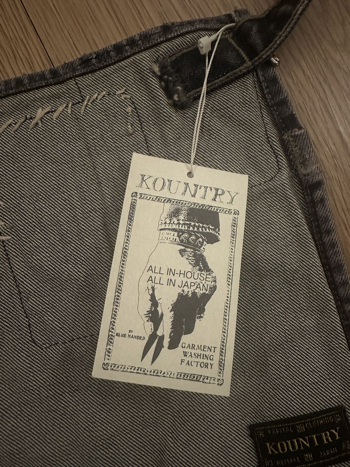 Kapital × Kapital Kountry 14Oz Black Denim 2Way ad Apron (RAINBOWY INSANE Remake) Size ONE SIZE - 8 Thumbnail