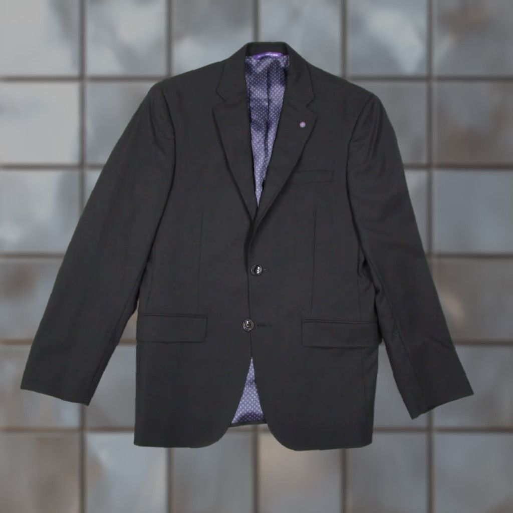 Ted Baker TED BAKER Suit Mens 38 Short Black Wool 2 Piece Jay CT Endurance 2 Button/Flat Front Trousers Dry Clean Only Mens Boys? (No, keep Mens) 38 Short Size US 38 / EU 54 - 1 Thumbnail