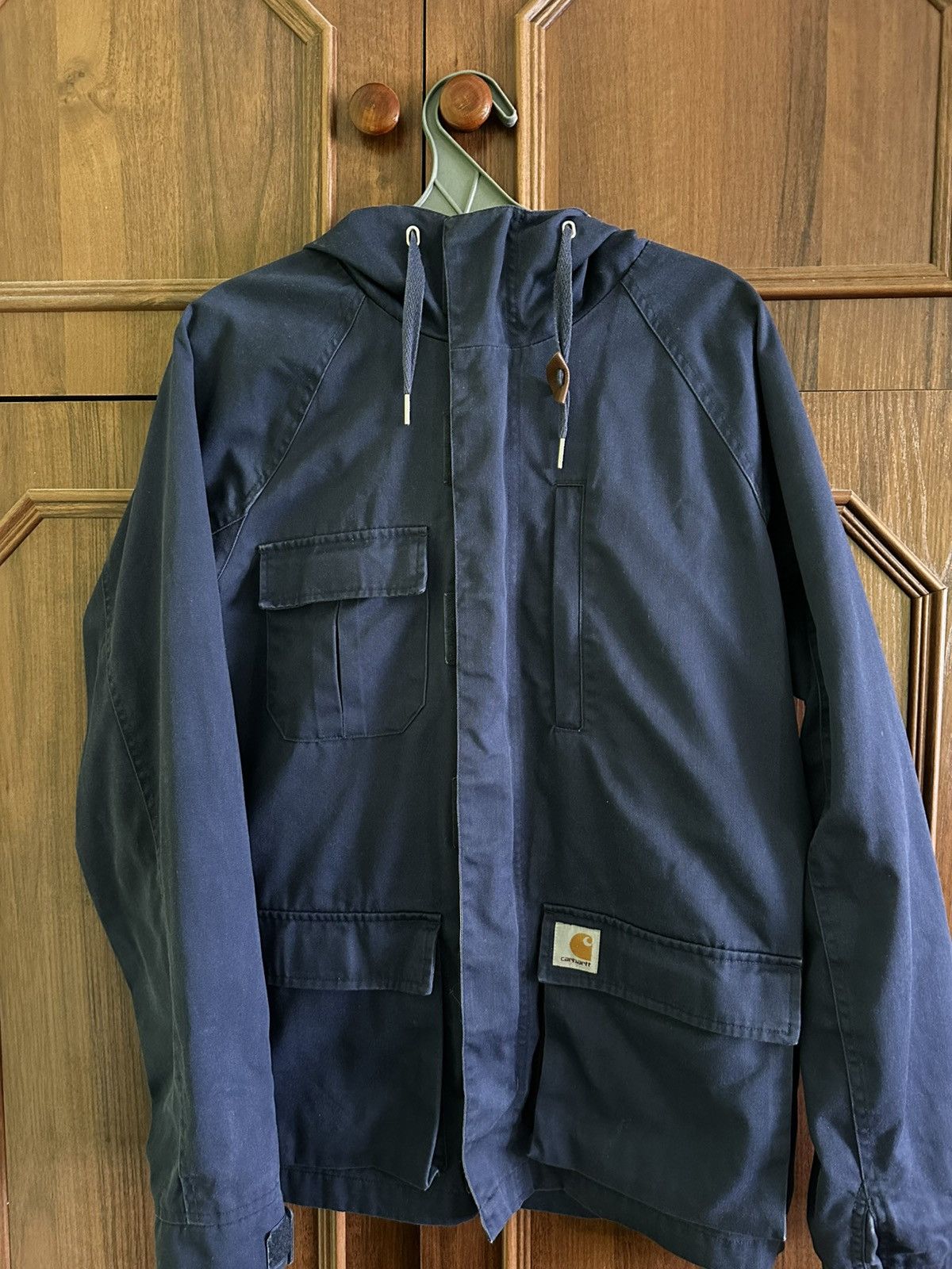 Carhartt Carhartt WIP Navy Hooded Jacket / Parka Size US S / EU 44-46 / 1 - 1 Thumbnail
