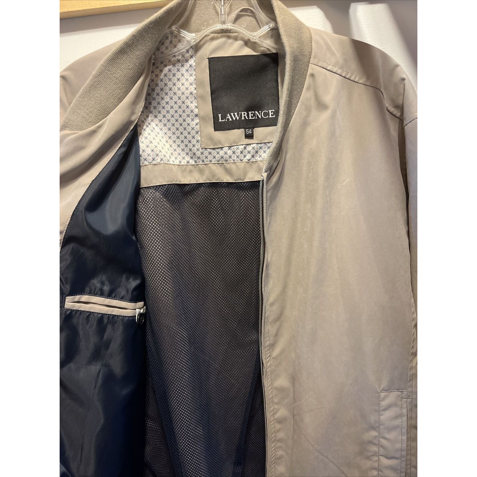 Other Lawrence Men’s 54 Cream Beige Poly Nylon windbreaker Jacket Size US XL / EU 56 / 4 - 5 Thumbnail