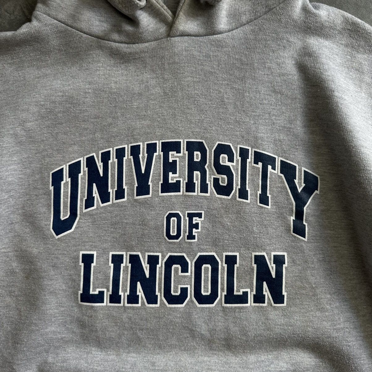 Designer × Vintage Vintage Japanese Style Hoodie University of Lincoln Big Logo Size US L / EU 52-54 / 3 - 9 Thumbnail